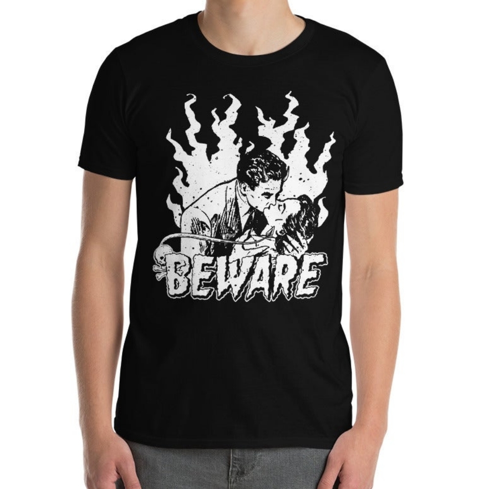 The Art of Hrothgar - Beware! Black Graphic Tee